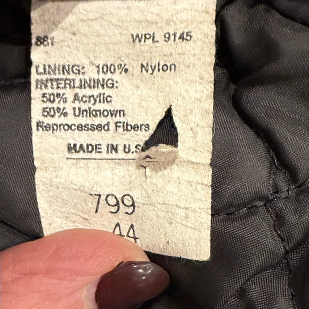 Vintage Excelled Leather Motorcycle Jacket Sz 44 80s 90s Biker Moto Heavyweight